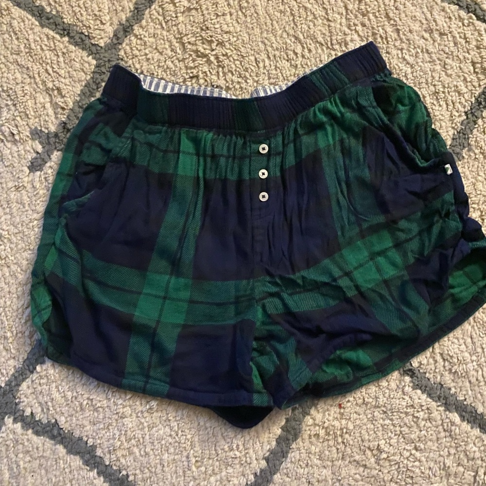 Aerie Plaid Flannel Pajama Shorts Medium